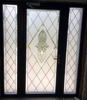 stained glass with side windows