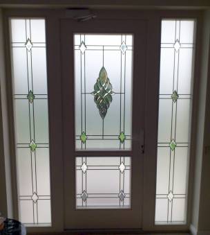 stained glass with side windows