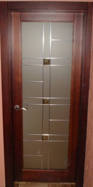 huge stained glass in door